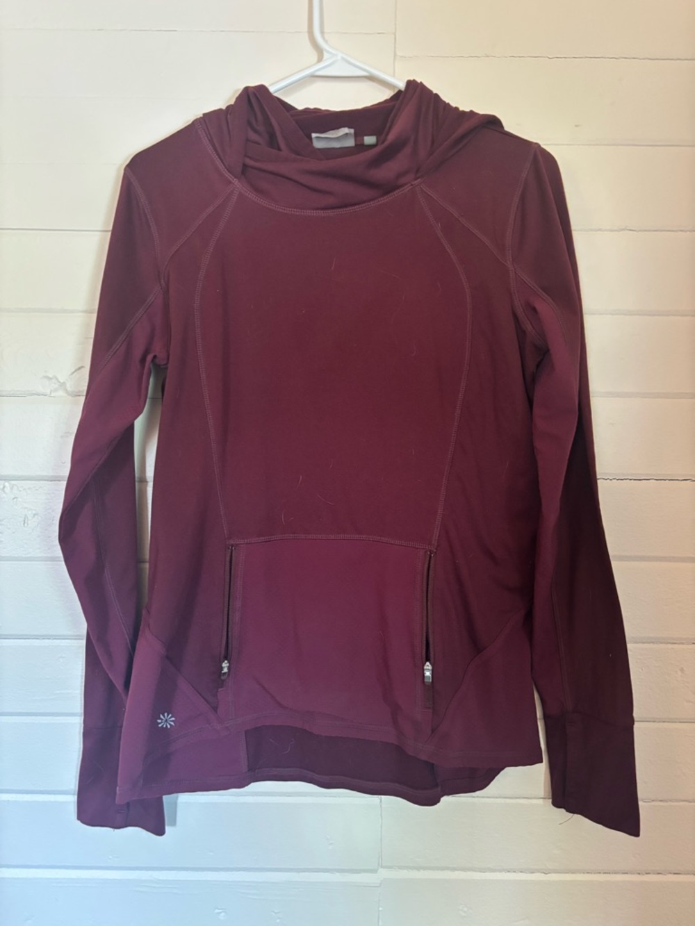 Athleta Burgundy Pullover Top